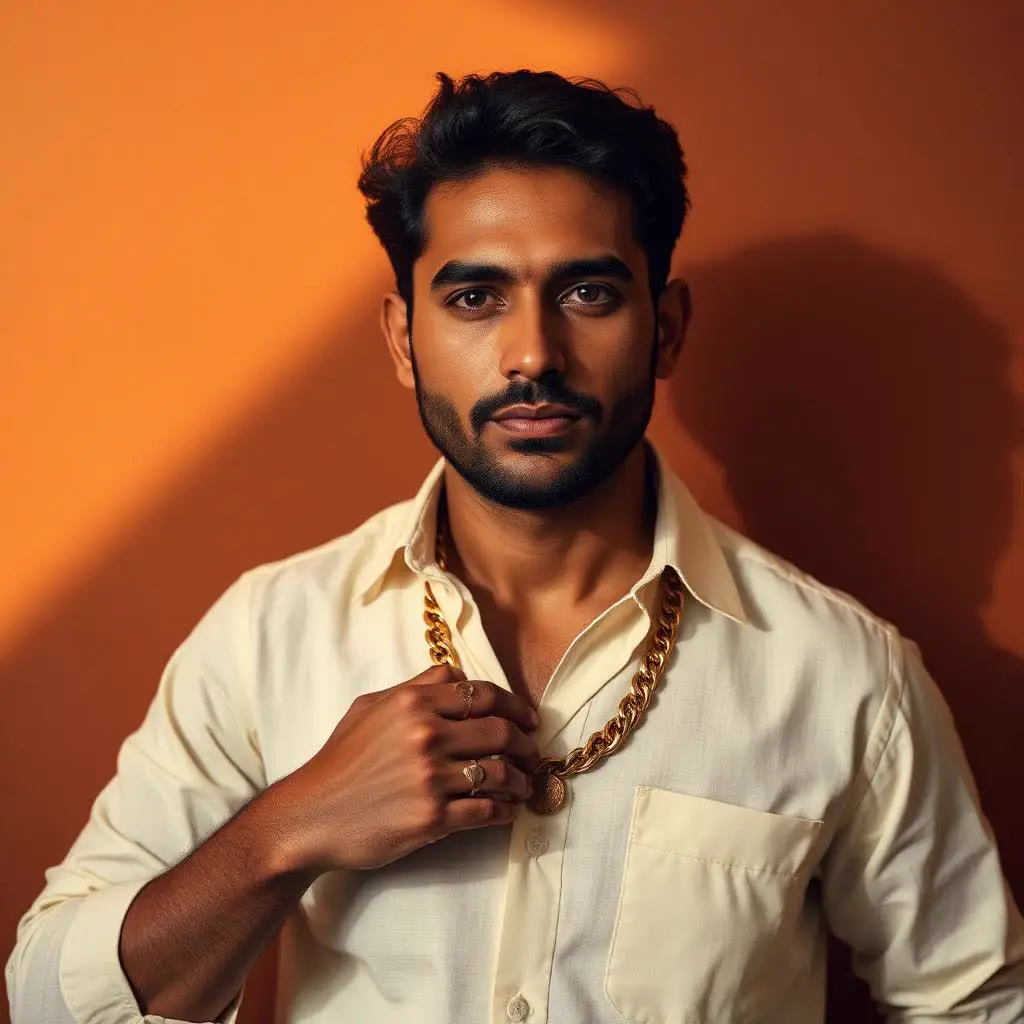 Man wearing Ziva jewellery